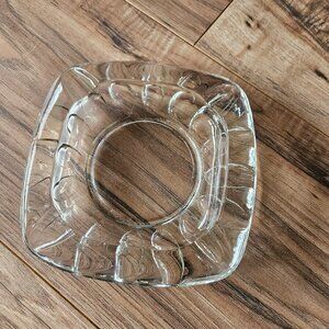Vintage Heavy Glass Ashtray, Very Cool!
